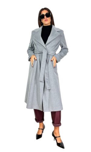 cappotto vestaglia cintura in vita,grigio,moro,nero,ciliegia MYRA