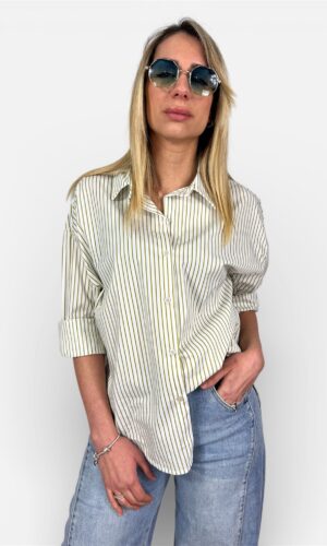 camicia rigata pences olio by MYRA