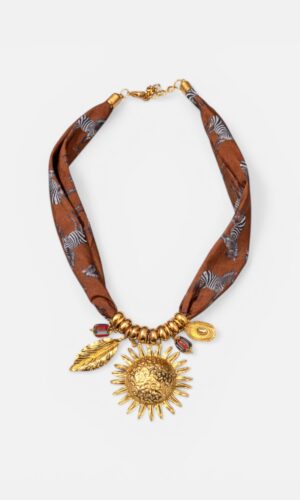 Collana Foulard  Pendente Sole Dorato by MYRA