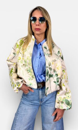 bomber crop floreale IMPERIAL