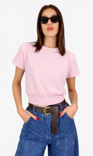 T-shirt Spalline Punto Vita rosa,giallo,blu,militare,grigio,bianco DIXIE