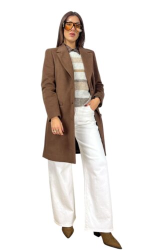 cappotto dritto corto nero,marrone,amarena,grigio MYRA