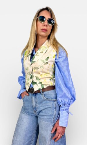 gilet corto floreale IMPERIAL