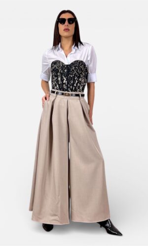 pantagonna pences cinta denim,tortora,grigio,nero,marrone by MYRA