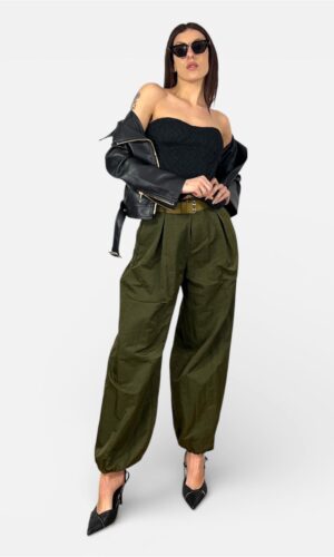 Pantalone Jogger in Tessuto Tecnico Lucido IMPERIAL