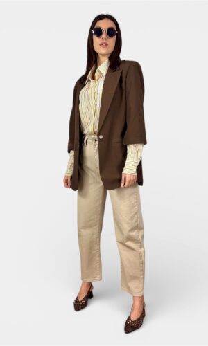 Blazer Oversize a Mezza Manica moro BREND