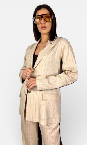 Blazer Gessato Oversize Dettaglio Bande PHARD