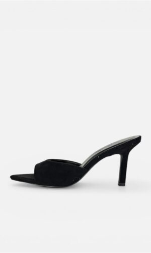 Sandali Mule Eco-Camoscio taupe,nero by MYRA - 36, Nero