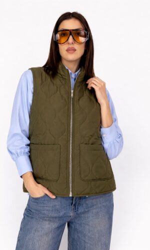 Gilet Trapuntato Light marrone,militare SUSY MIX