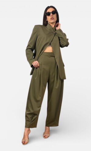 Pantaloni Balloon Vita Alta Pences beige,militare BREND