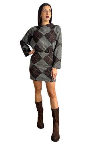 gonna rombi grigia/moro BREND