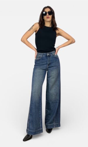 jeans palazzo dettaglio cuciture,MYRA