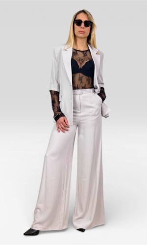 pantalone palazzo vita alta ghiaccio IMPERIAL