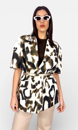 giacca over mezza manica stampa astratta IMPERIAL