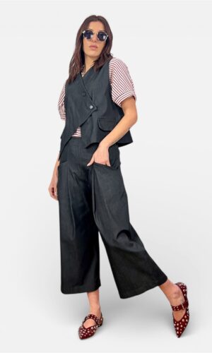 pantalone bengalina cropped fiammato,KARMA