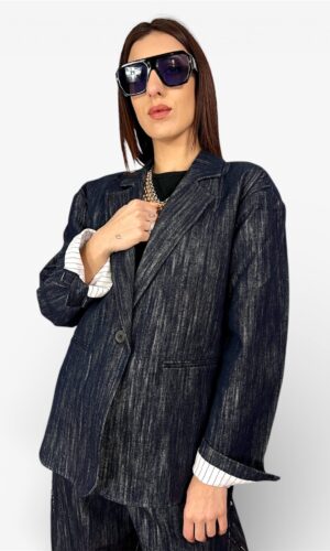 giacca jeans over destruturata MYRA