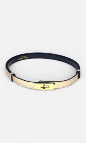 cinta vera pelle regolabile lucchetto nero,rosso,giallo,militare,sabbia,cuoio MYRA - sabbia