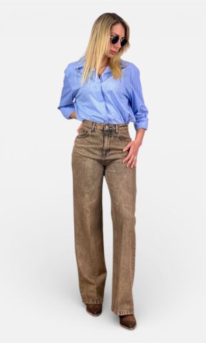 jeans gamba larga vita alta DIXIE