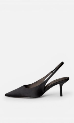 slingback raso nero CORINA