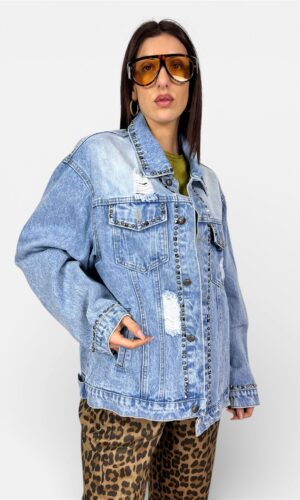 giubbino jeans over borchie by MYRA